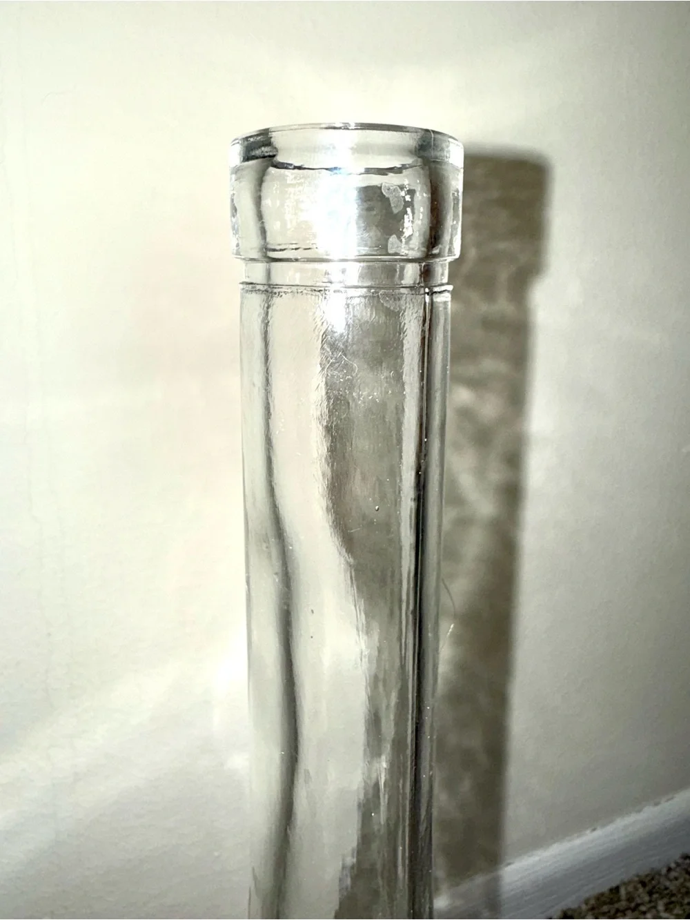 Tall clear long neck bottle 16 inches in Height